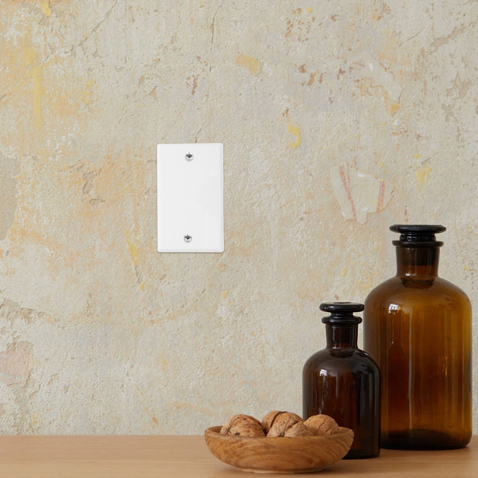 Home Decor Outlet - 10 Stück Leere Elektrische Abdeckplatten Weiße