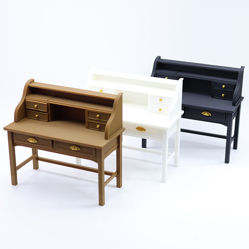 Home Decor Furniture - 1/12 Puppenhaus Simulierte Schreibtisch Modell Puppe