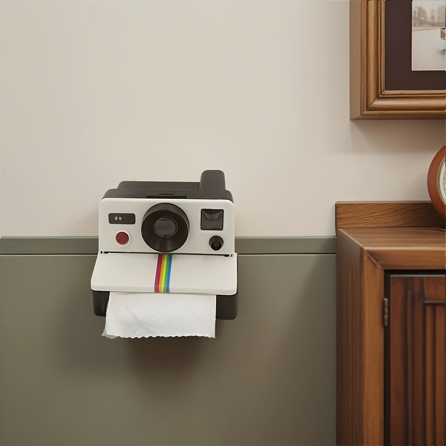 Home Decor Design Ideas - 1-Kamera-Toilettenpapierhalter – innovativer Taschentuchspender, schickes Wohnaccessoire,