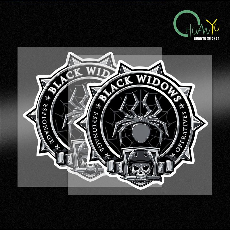 Home Decor Outlet - Black Widows Wandaufkleber, Totenkopf-Punk-Stil, Aufkleber, Heimdekoration,