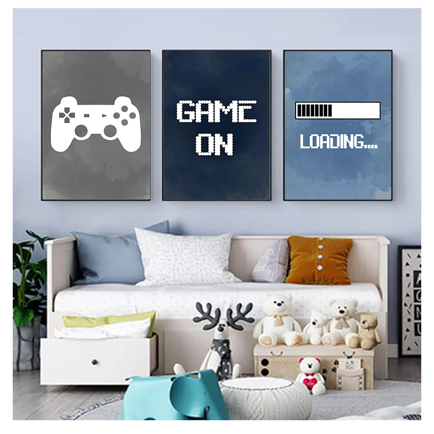 Home Decor Video - Wanddekoration für Jungenzimmer, Gaming-Party Poster Drucke,