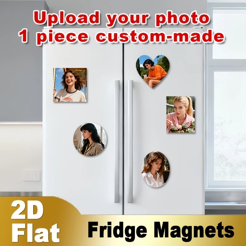 Home Decor For Wedding - Individueller Foto-Kühlschrankmagnet 2D Flach Personalisiertes Bild