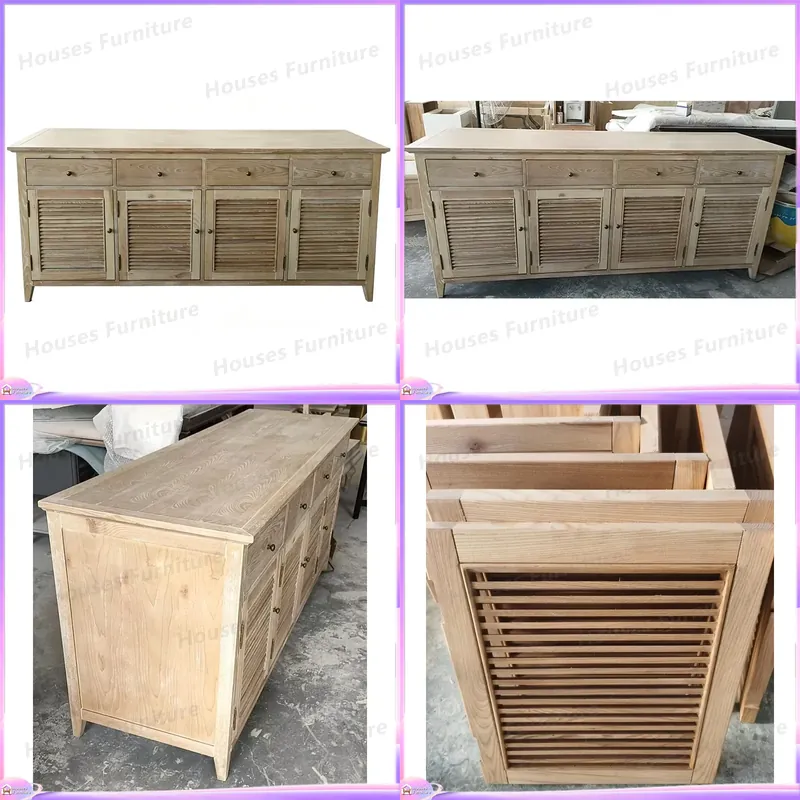 Home Decor Furniture - Natürlicher Schuhschrank aus recyceltem Holz mit