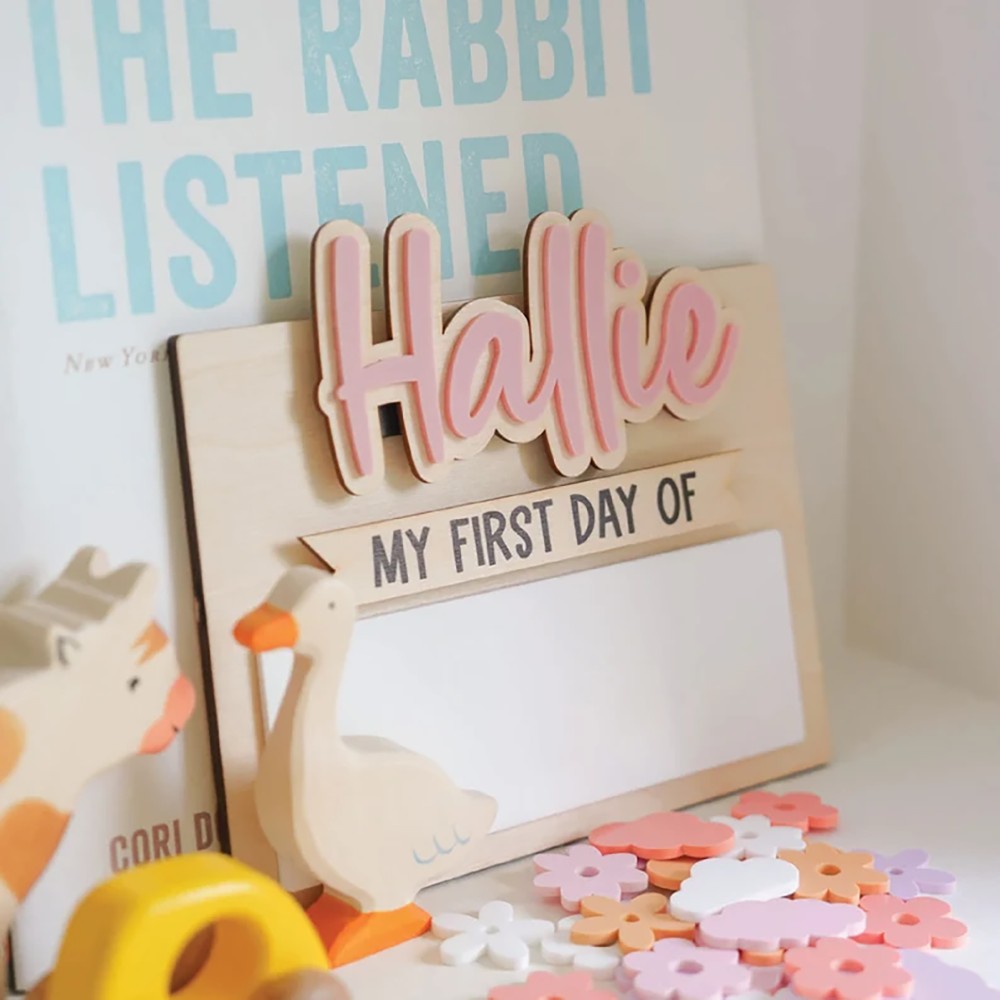 Home Decor For Wedding - 1 Stück personalisierte Holz-Namensschilder für den