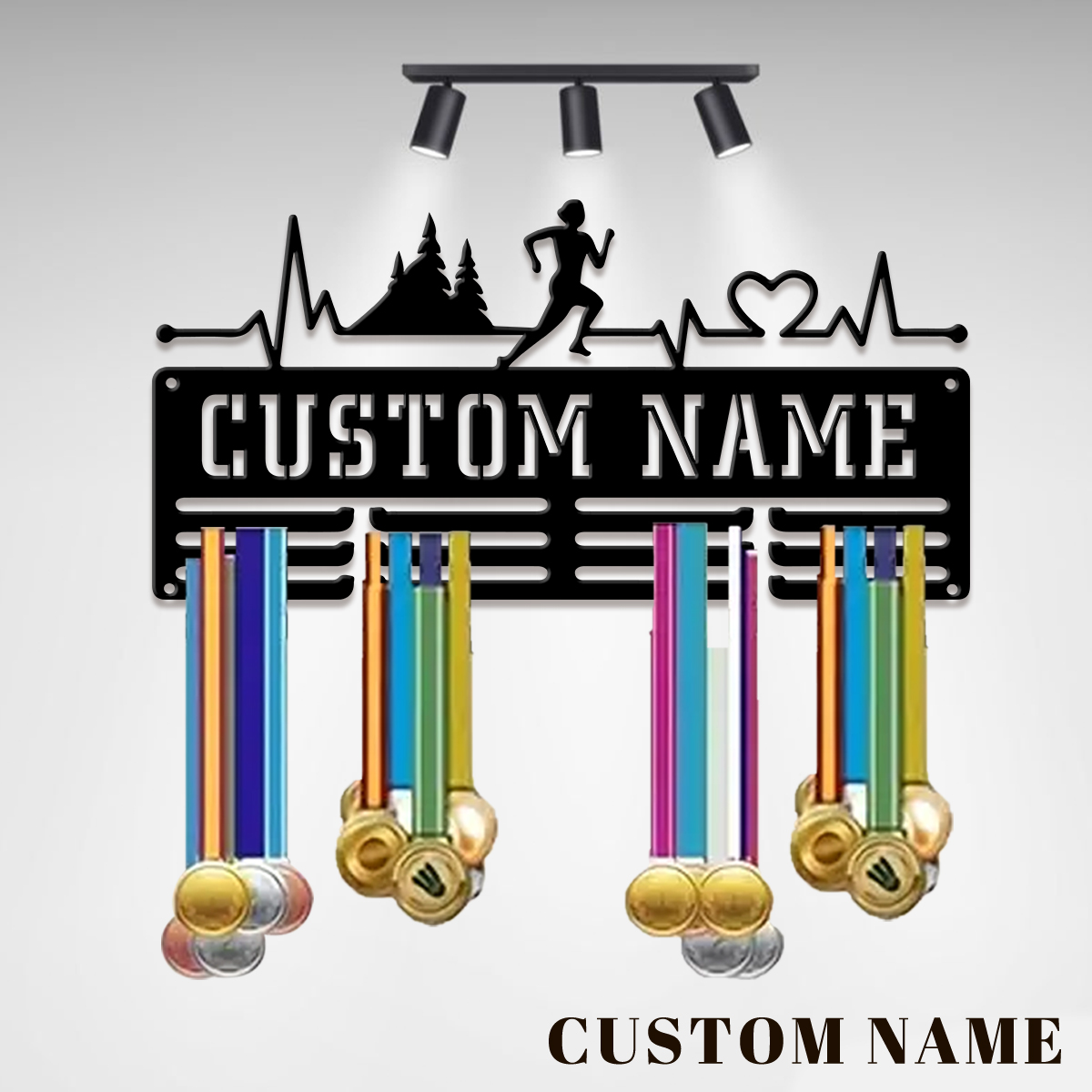 Home Decor For Wedding - Maßgefertigter Metall-Medaillenhalter für Marathon-Sportarten, Valentinstagsgeschenk, zur