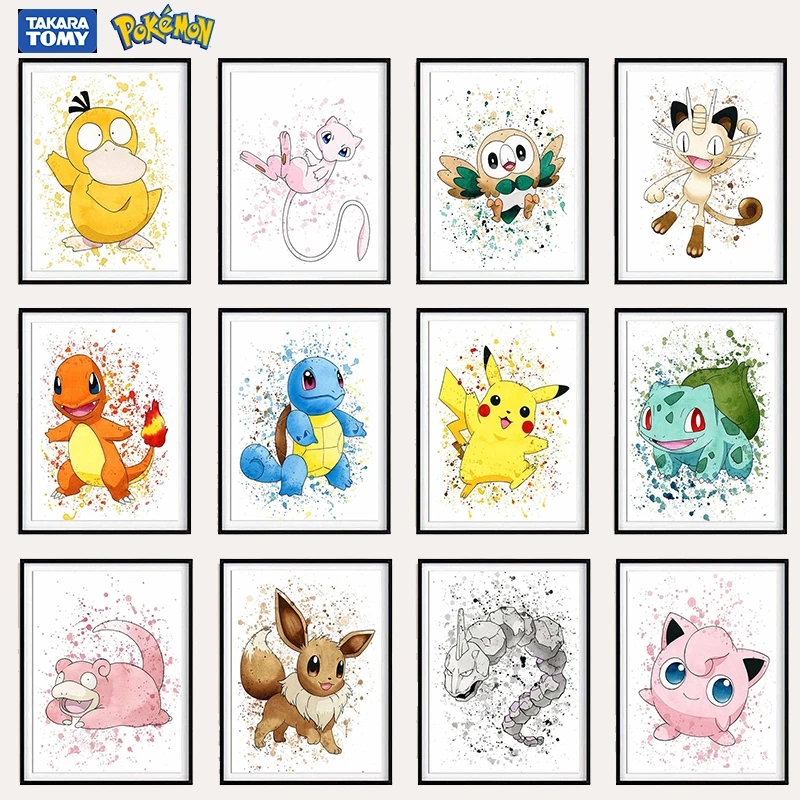 Home Decor Scrap - Pokemon Anime Comic Leinwand Malerei Cartoon