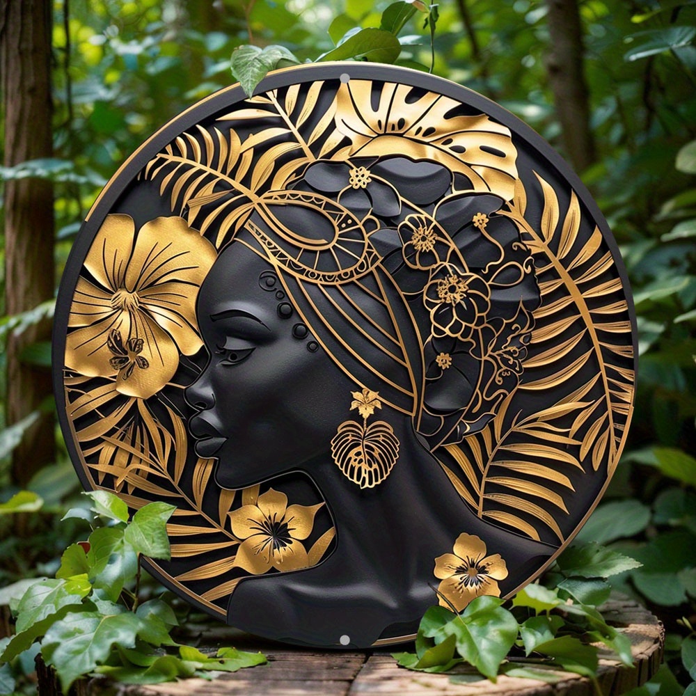 Home Decor Design Ideas - Dekoratives Metall kranz schild mit afrikanischer