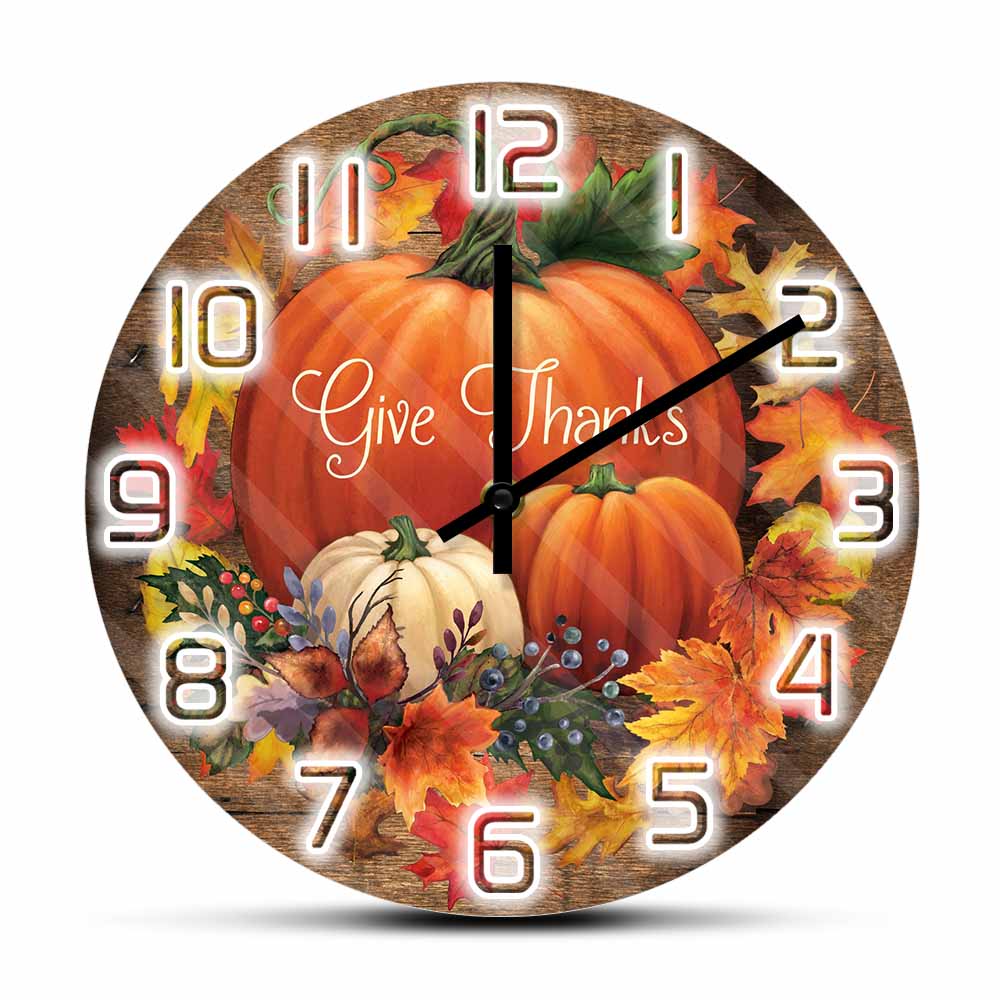 Home Decor Design Ideas - Wanduhr „Geben Sie Dank“ im modernen