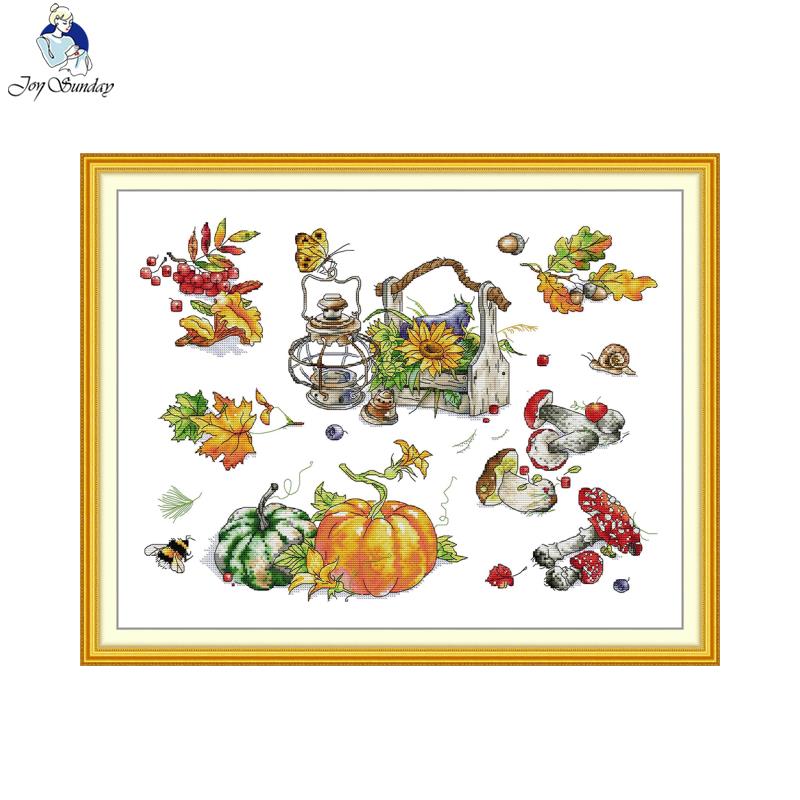 Home Decor Outlet - Joy Sunday Herbst Kürbis Muster Kreuzstich