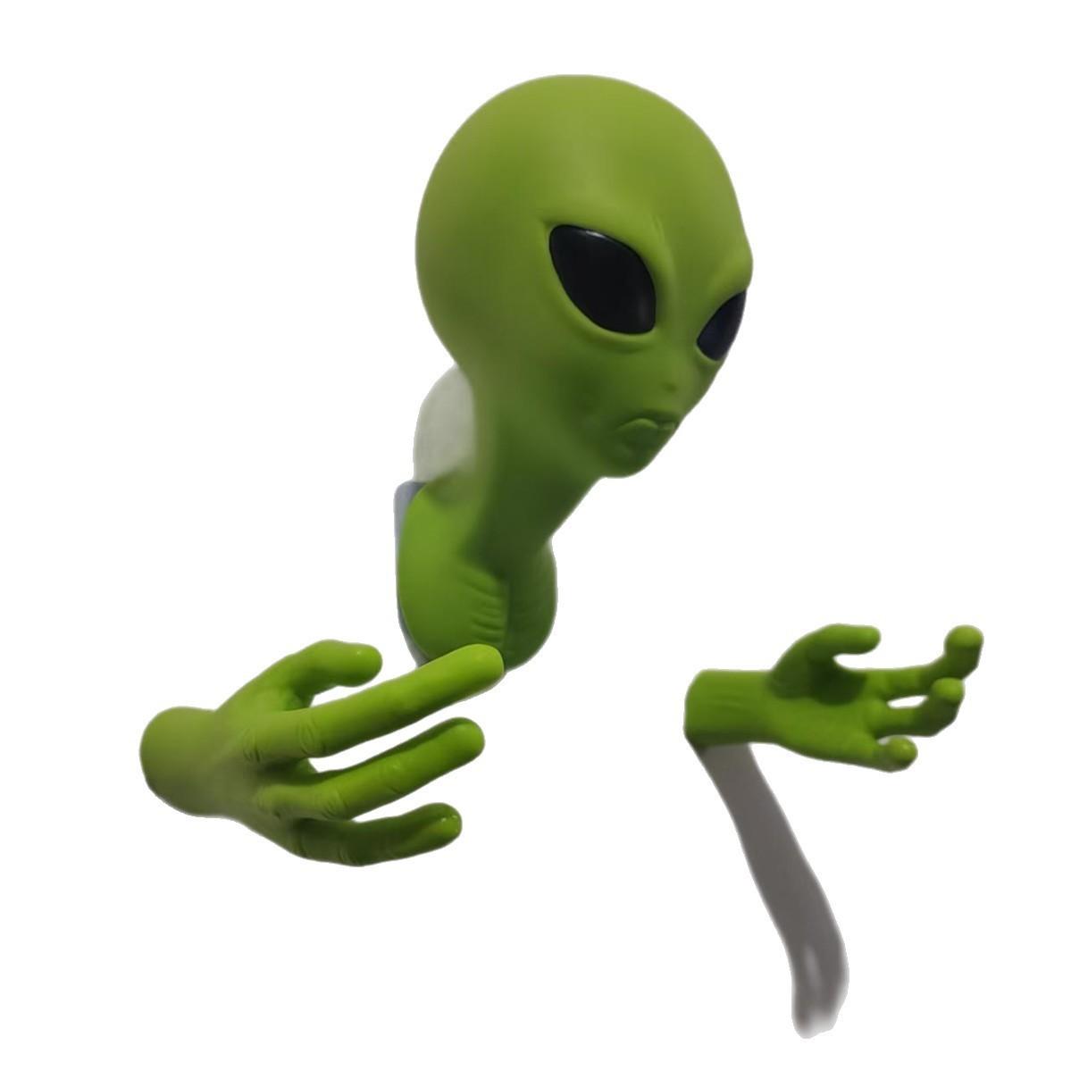Home Decor Etsy - 1 grüner Alien-Anhänger, 3D-Alien-Skulptur als Wanddekoration,