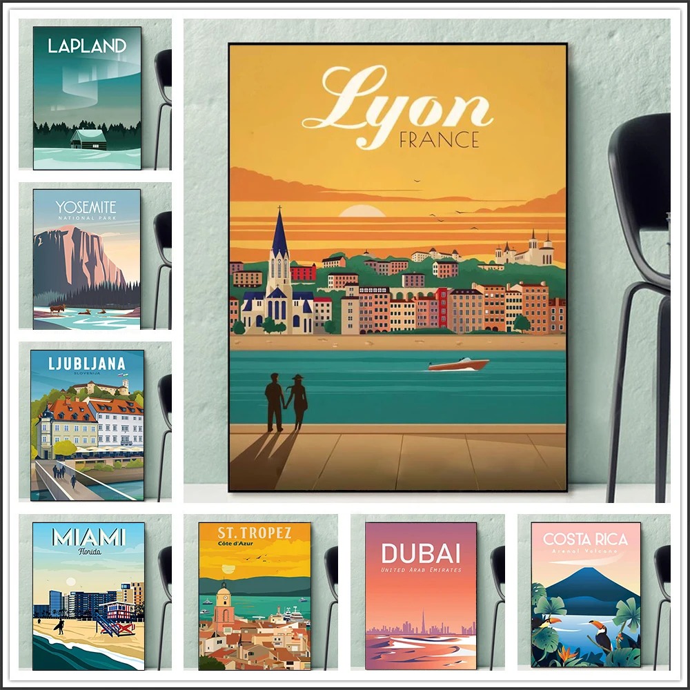 Home Decor Dubai - Dubai Miami Lyon Yosemite Touristenstadt Wandkunst