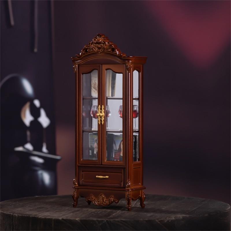 Home Decor Furniture - 1/12 Puppenhaus Vintage Simulation Schrank Vitrine