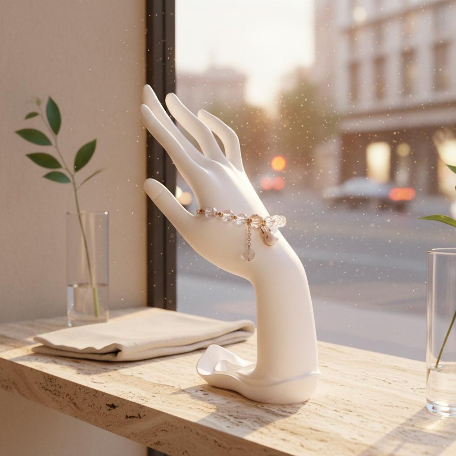Home Decor Design Ideas - 3-teiliger Handform-Armbandständer, Geschenkidee, Harz-Handschmuckständer, Heimdekoration, vielseitig