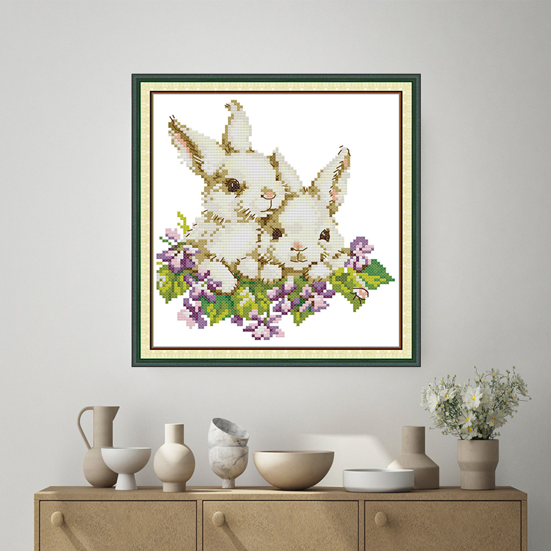 Home Decor Outlet - Joy Sunday Bunny Geschwister Muster Kreuzstichset