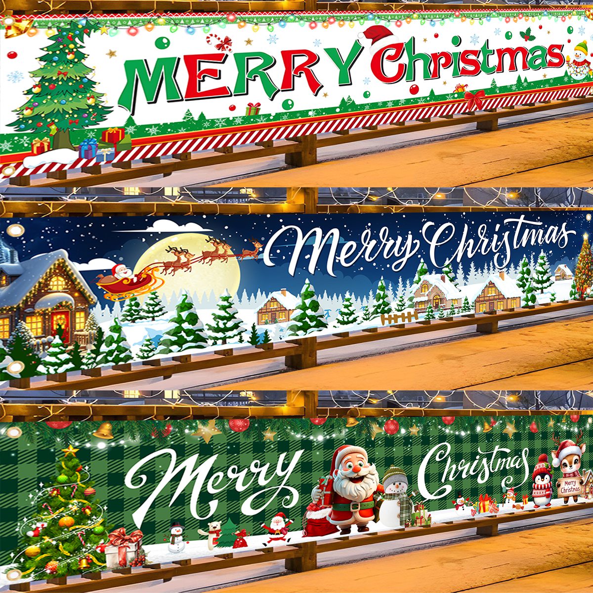 Home Decor Xmas Gifts - Weihnachtsbaum-Banner, Weihnachtsdekoration für Zuhause, 2025, Innen-