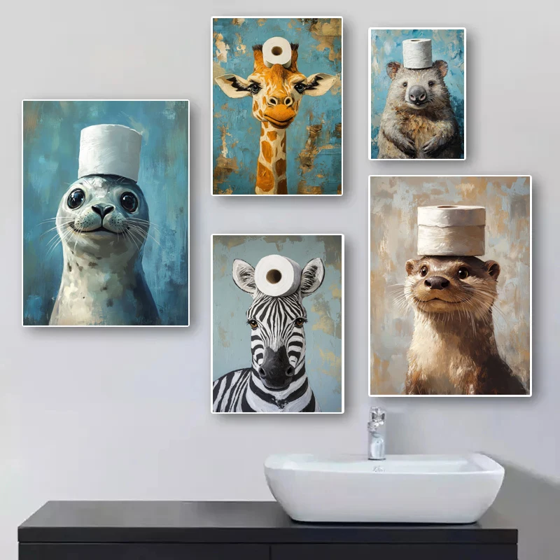 Cartoon süße lustige Tiere mit – Home Decor Scrap Bewertung und Preis
