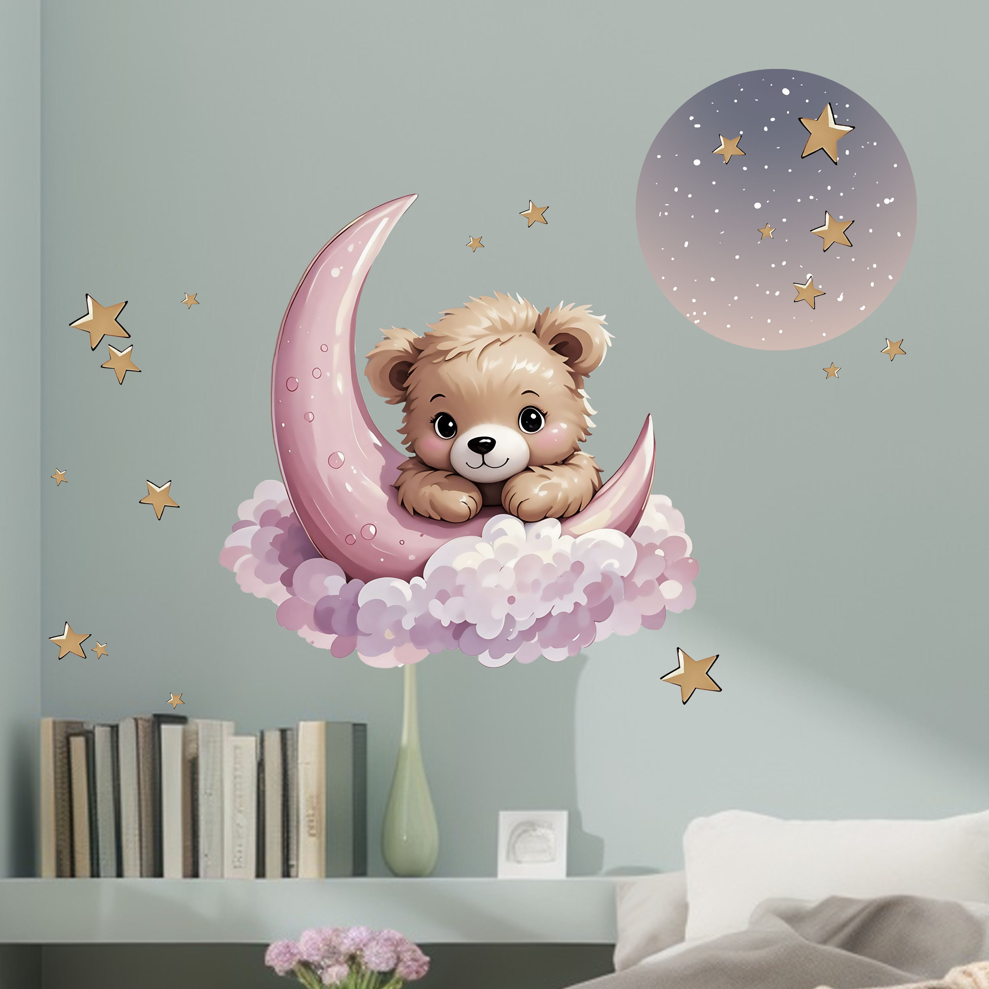 Neue Ankunft Bär Stern Mond Na – Home Decor Scrap Bewertung und Preis