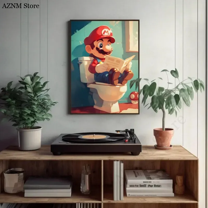 Lustiges Badezimmer-Cartoon-Vi – Home Decor Video Bewertung und Preis