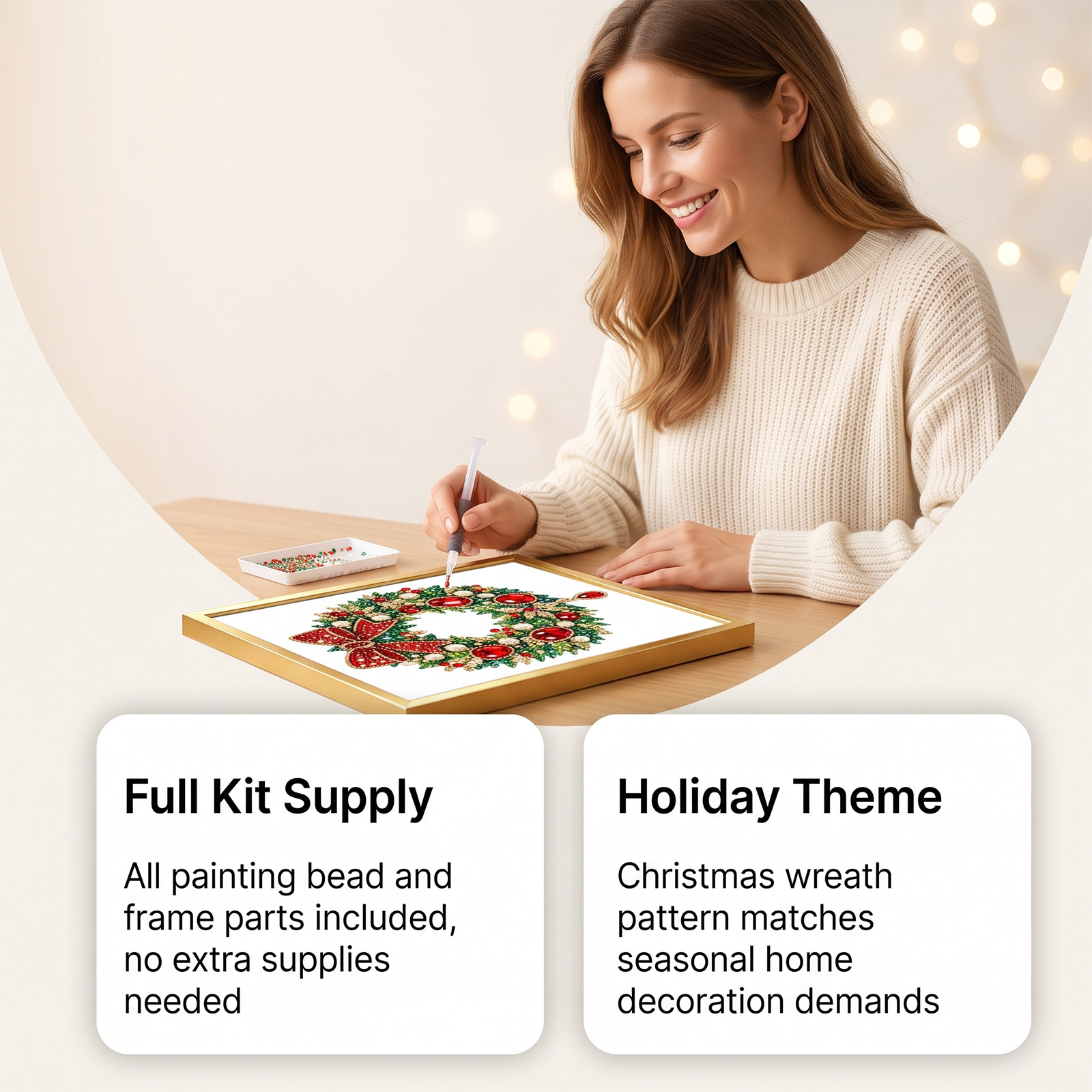 Weihnachts-DIY-Diamantmalerei- – Home Decor Xmas Gifts Bewertung und Preis