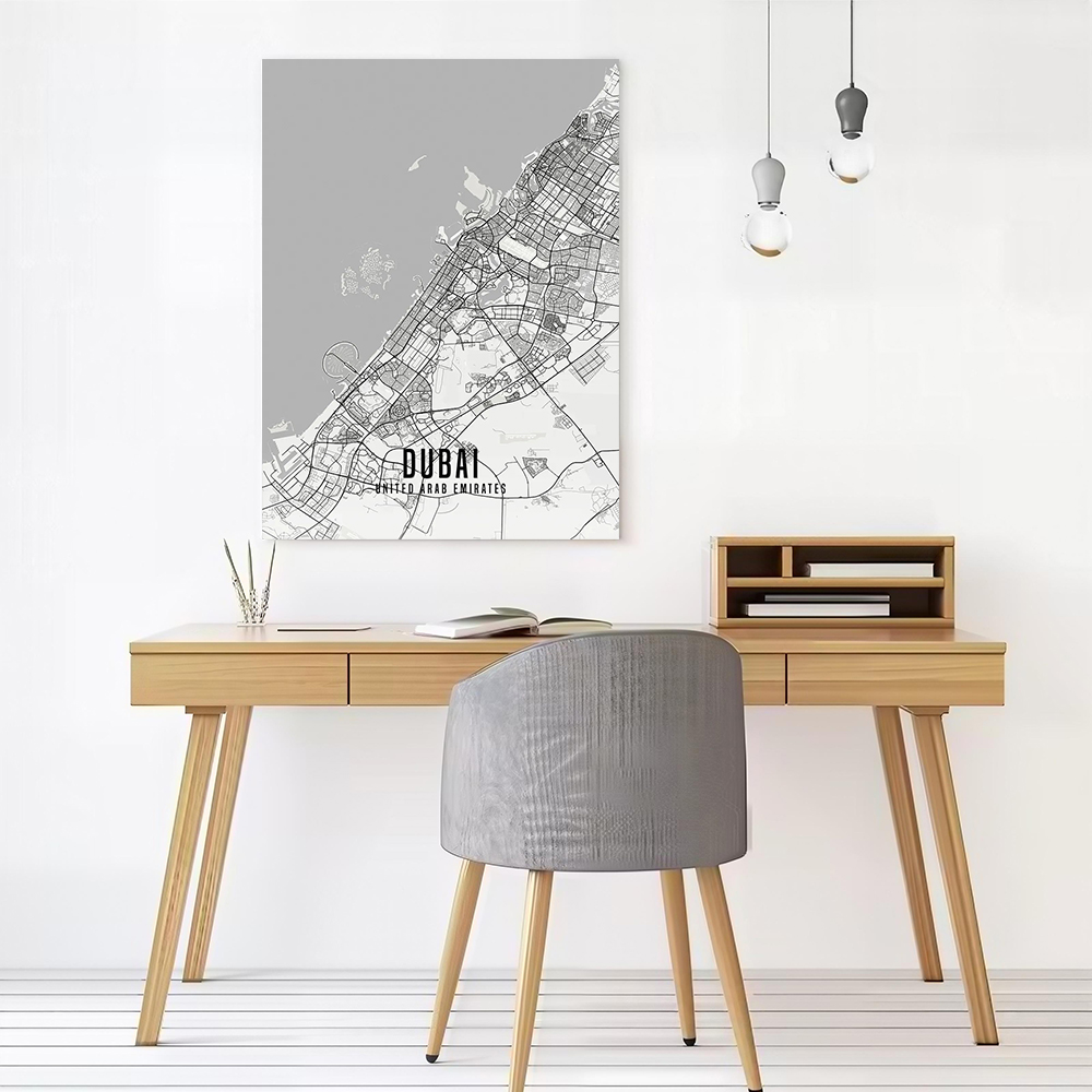 UAE Dubai Stadtplan Poster Lei – Home Decor Dubai Bewertung und Preis