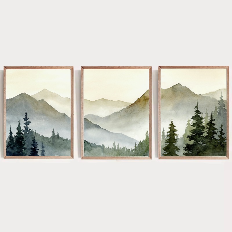 Sonnenuntergang Grüner Berg Aq – Home Decor Green Bewertung und Preis