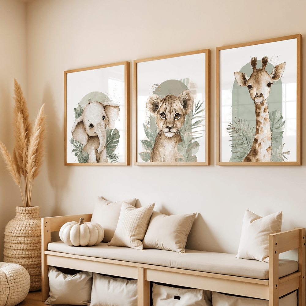 3-teiliges Set Retro Elefant,  – Home Decor Green Bewertung und Preis