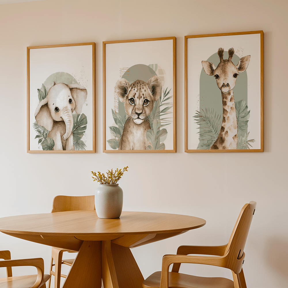 3-teiliges Set Retro Elefant,  – Home Decor Green Bewertung und Preis