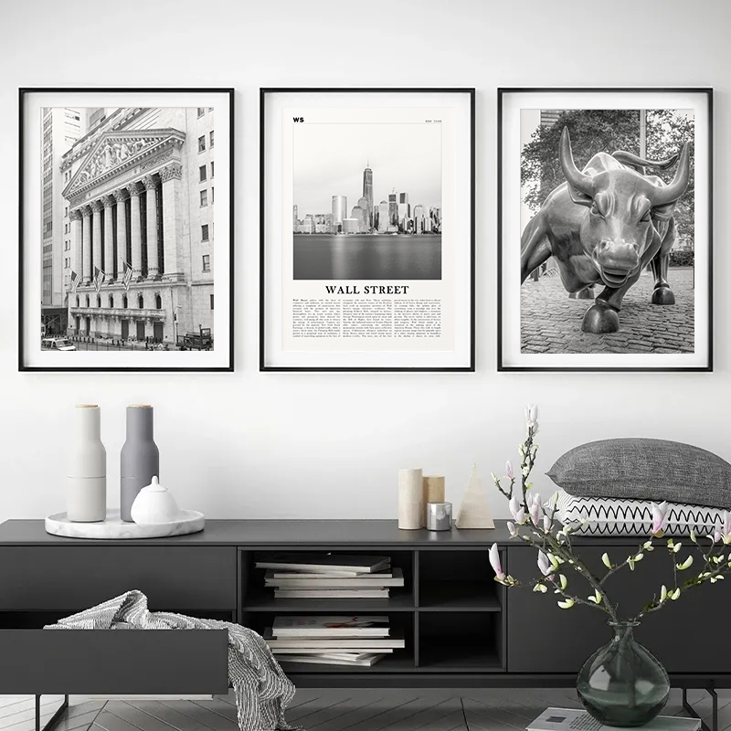 Vintage Schwarz & Weiß Wall St – Home Decor Exchange Bewertung und Preis