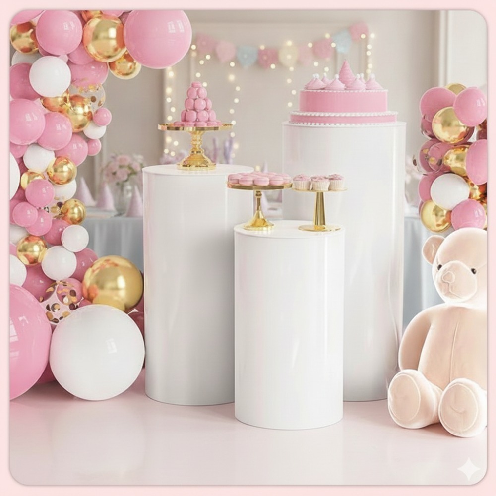 3/5 Stück Weiße Zylinderförmig – Home Decor For Wedding Bewertung und Preis
