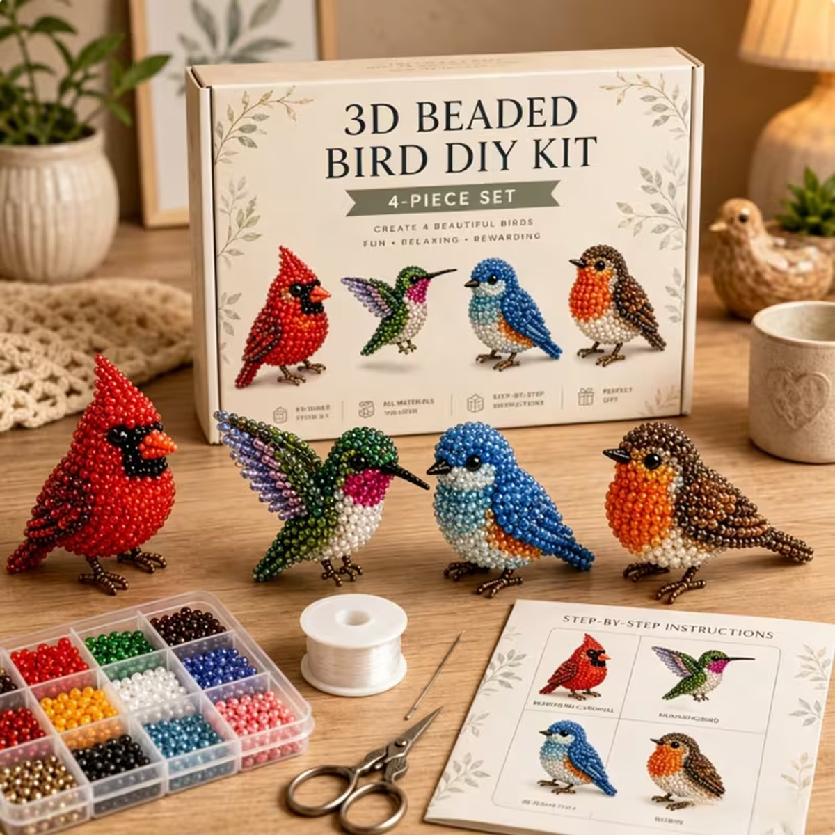 Mini 3D-Perlen-Tier-DIY-Set, e – Home Decor Etsy Bewertung und Preis
