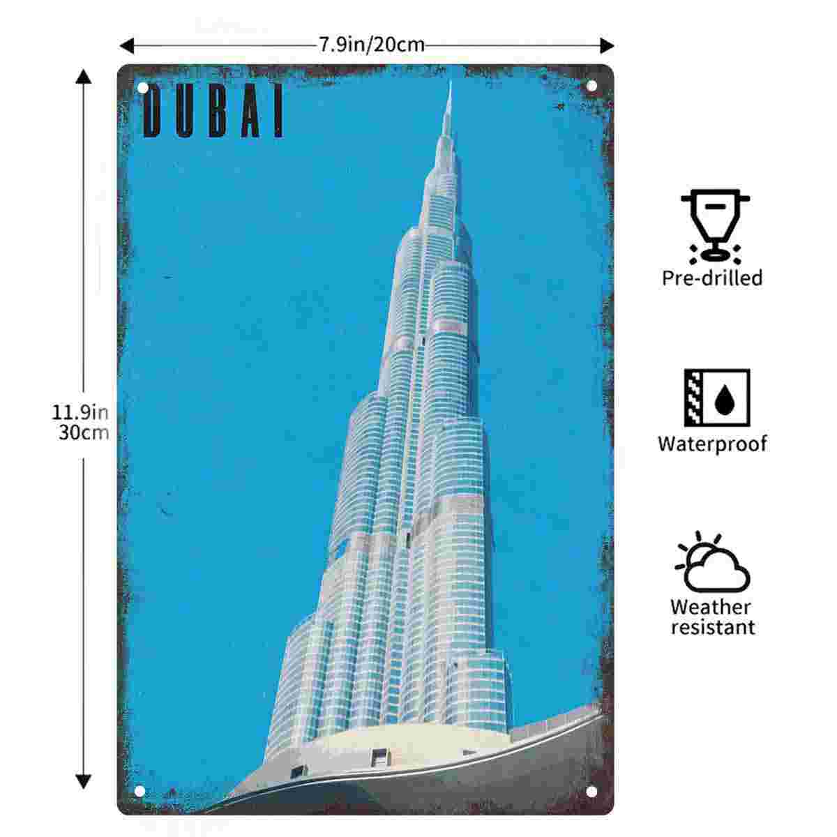 2D FLAT 1 Stück „Dubai Burj Kh – Home Decor Dubai Bewertung und Preis