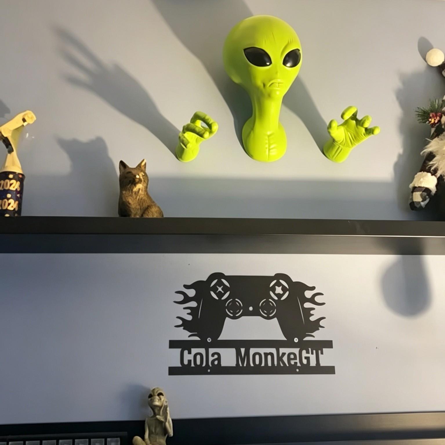 1 grüner Alien-Anhänger, 3D-Al – Home Decor Etsy Bewertung und Preis