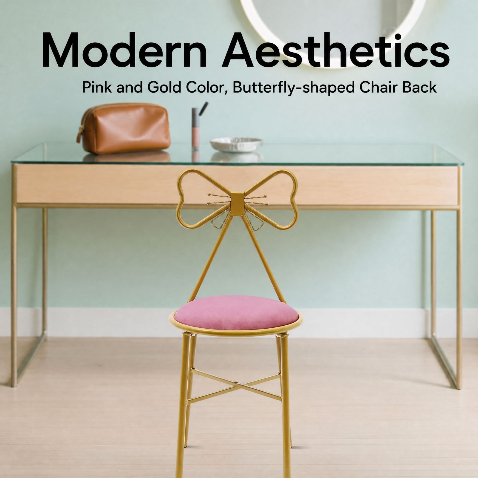 Rosa Schmetterling-Schminkstuh – Home Decor Furniture Bewertung und Preis