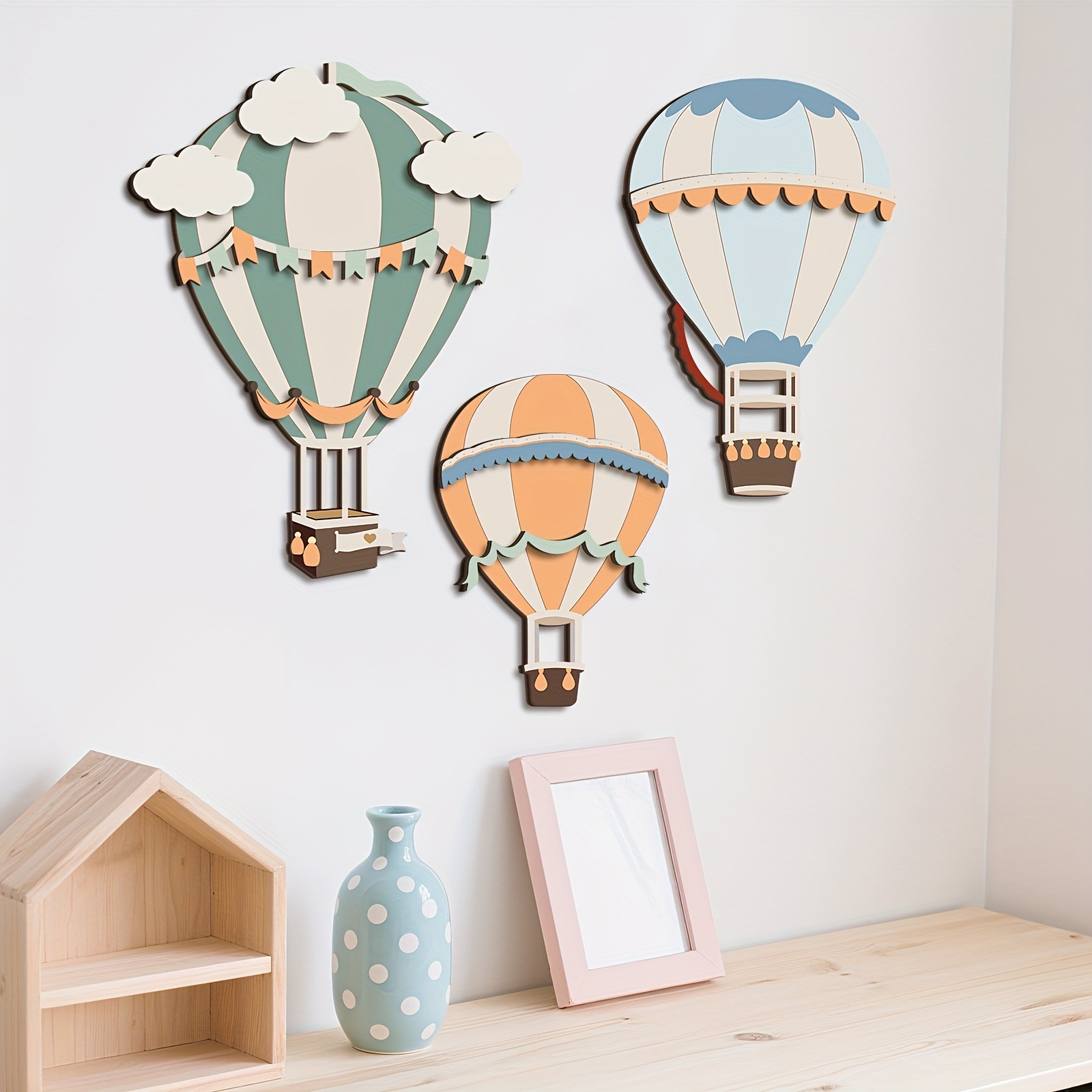 3D Niedliches Buntes Heißluftb – Home Decor Etsy Bewertung und Preis