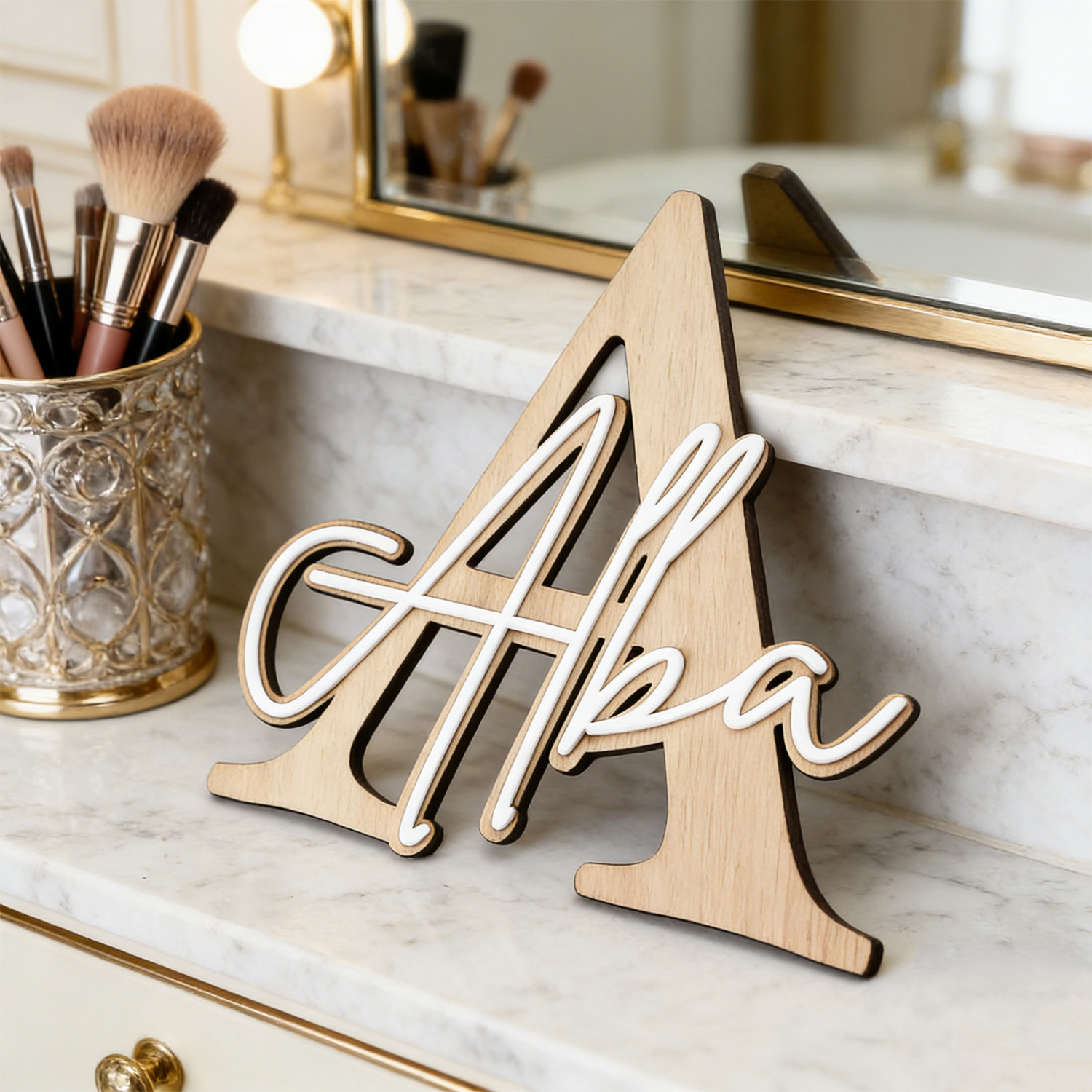 1 Stück Doppelschichtige Holz- – Home Decor Product Bewertung und Preis