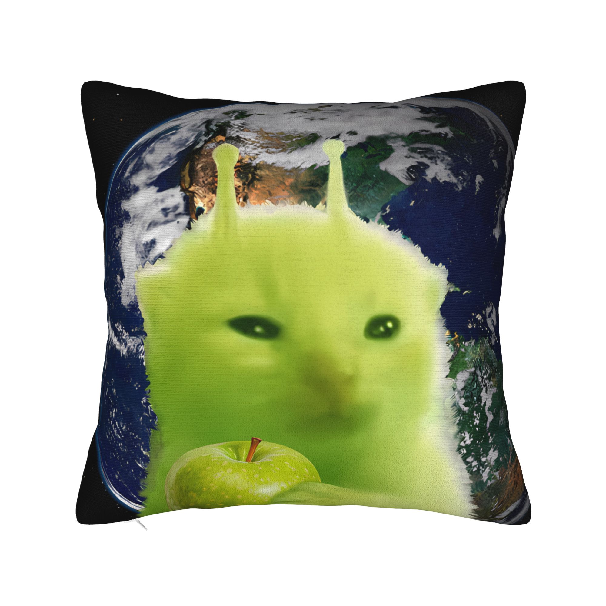Grüner Alien-Katzen-Meme-Kisse – Home Decor Design Ideas Bewertung und Preis