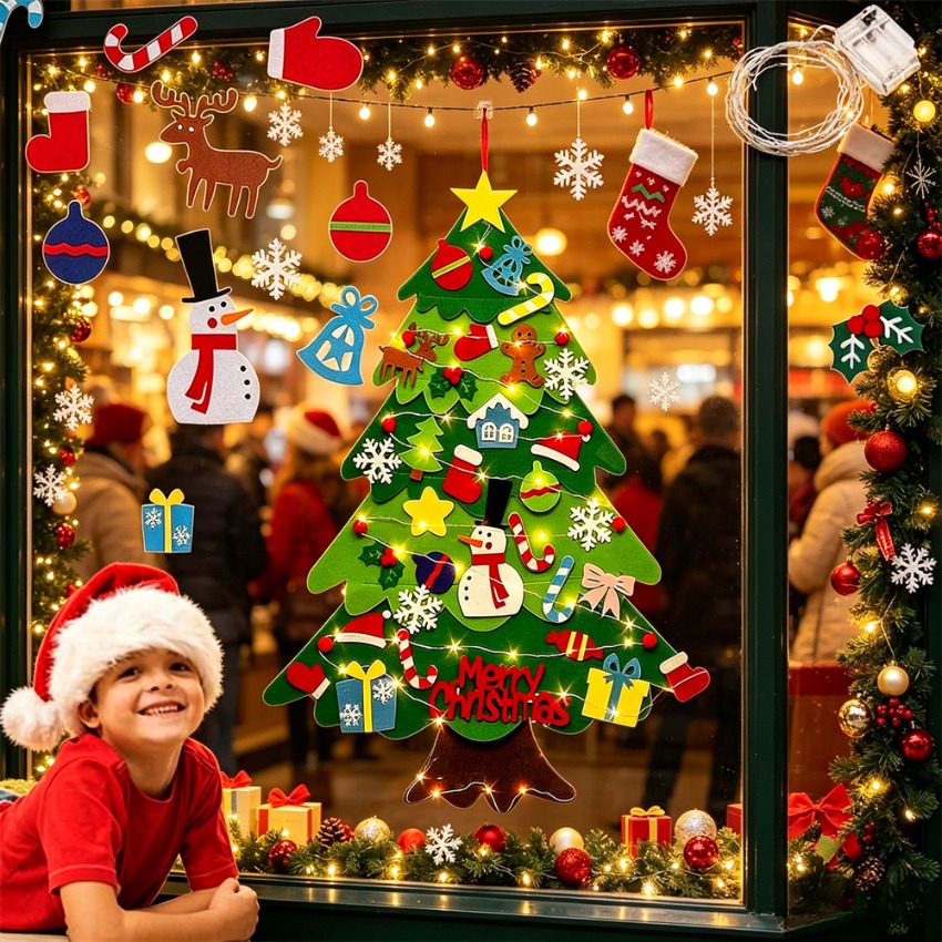DIY Filz-Weihnachtsbaum mit Ab – Home Decor Xmas Gifts Bewertung und Preis