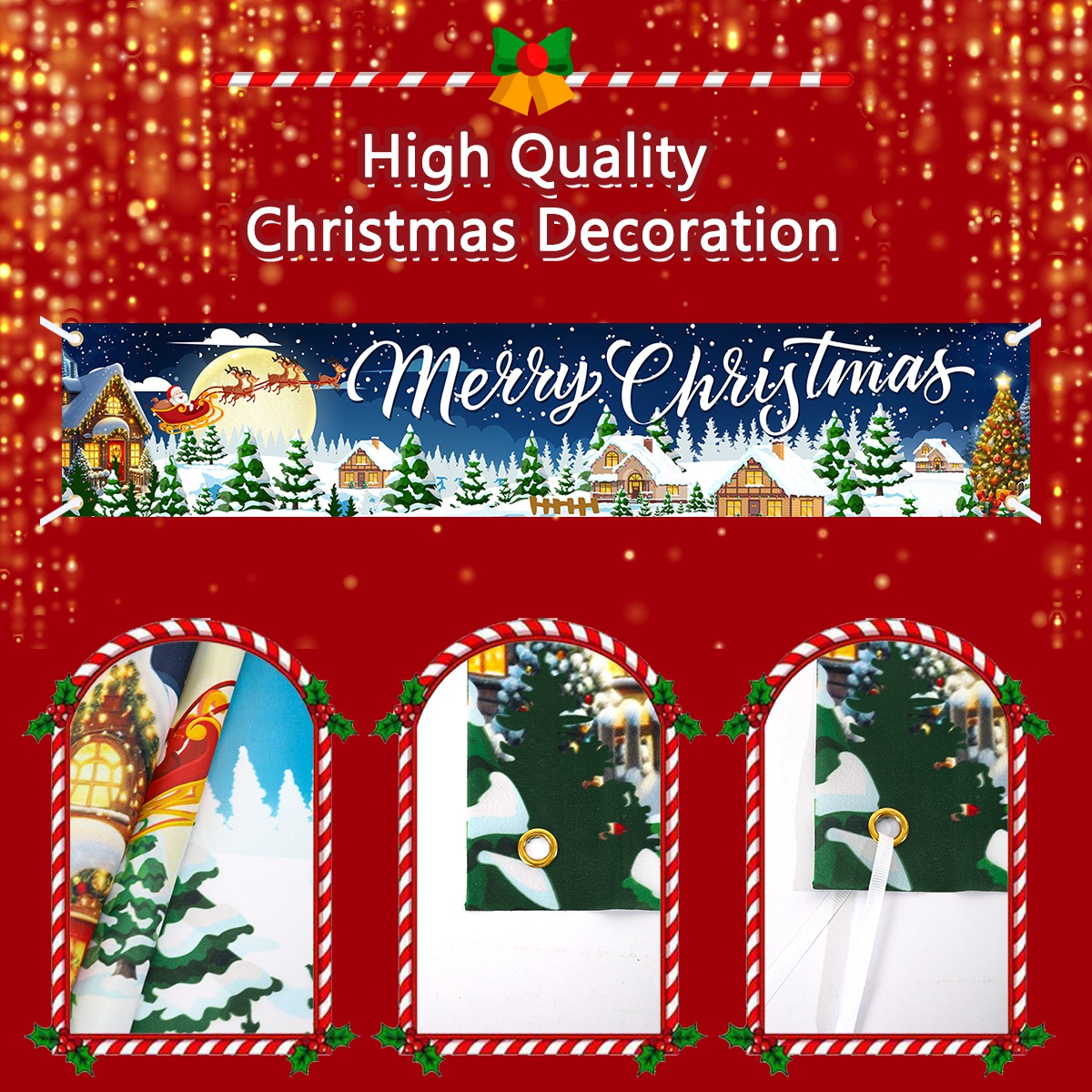 Weihnachtsbaum-Banner, Weihnac – Home Decor Xmas Gifts Bewertung und Preis